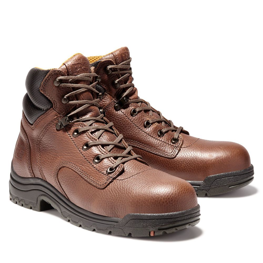 Bocanci De Muncă Timberland Barbati Maro/Negrii - Pro® Titan® 6\" Alloy Toe - Romania - AZXNUS357